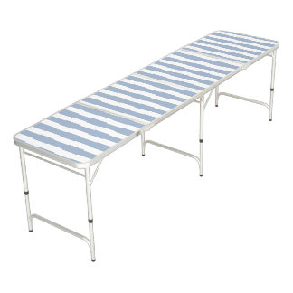 Ping Pong Table Soft Blue & White Stripe