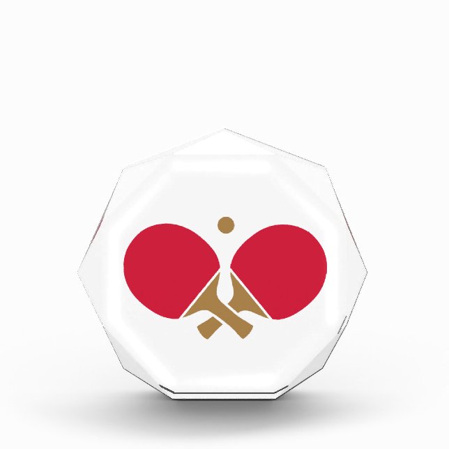 Ping Pong table tennis Acrylic Award (Front)