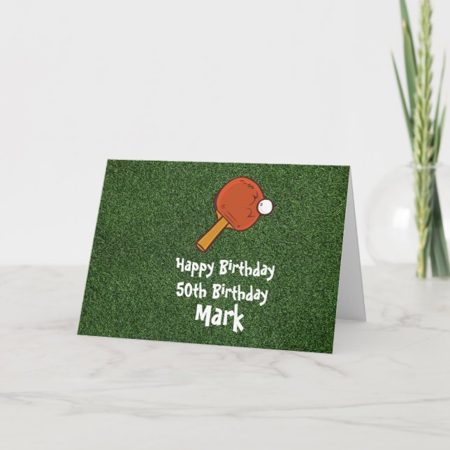  Ping pong Table Tennis Birthday Card (Front)