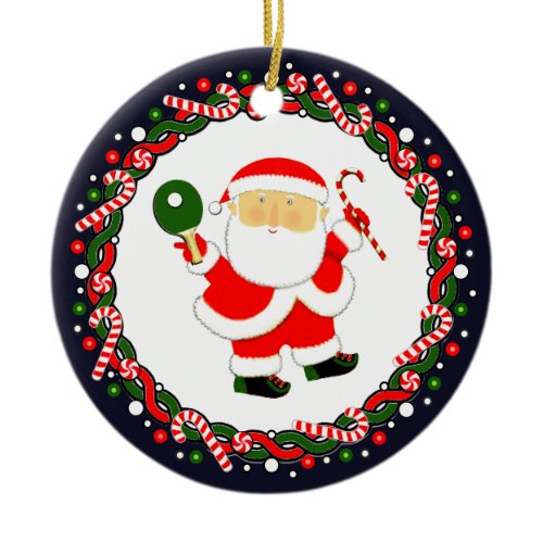 Ping-Pong Table Tennis Ceramic Ornament