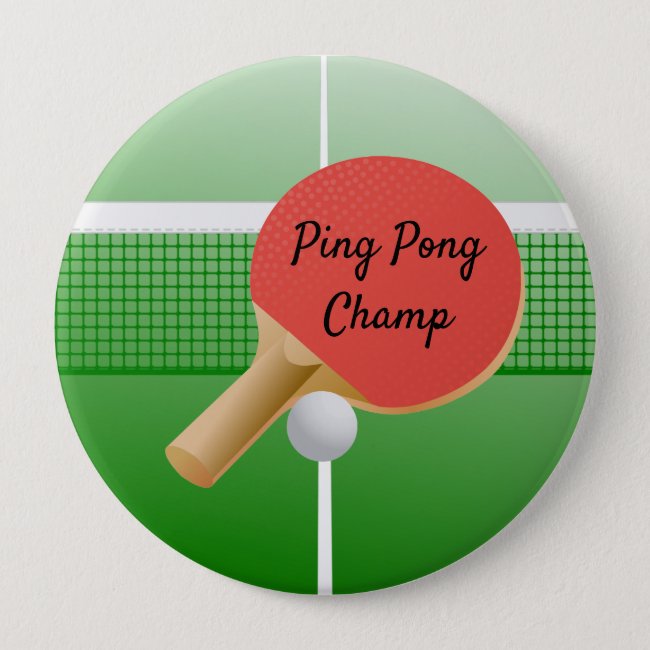Ping Pong Table Tennis Design Button