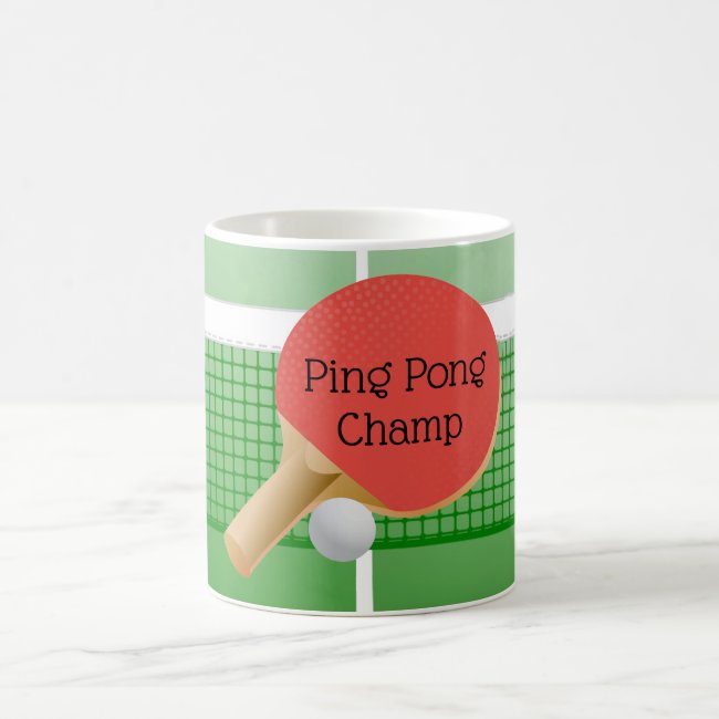 Ping Pong Table Tennis Design Coffee Mug