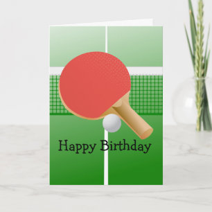 Ping Pong Table Tennis Design Greeting Card