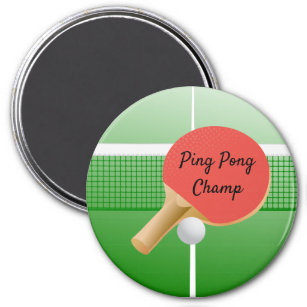 Ping Pong Table Tennis Design Magnet