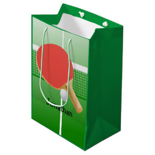Ping Pong Table Tennis Design Medium Gift Bag