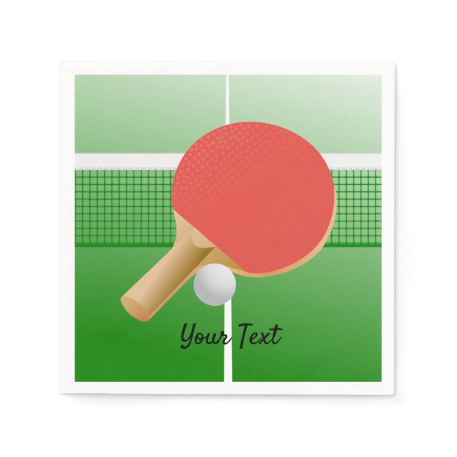Ping Pong Table Tennis Design Paper Napkins