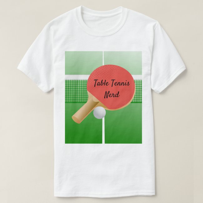 Ping Pong Table Tennis Design T-Shirt