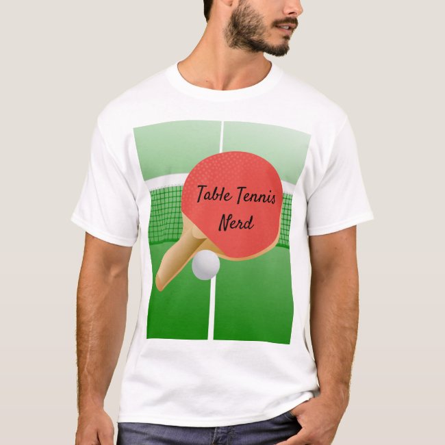 Ping Pong Table Tennis Design T-Shirt