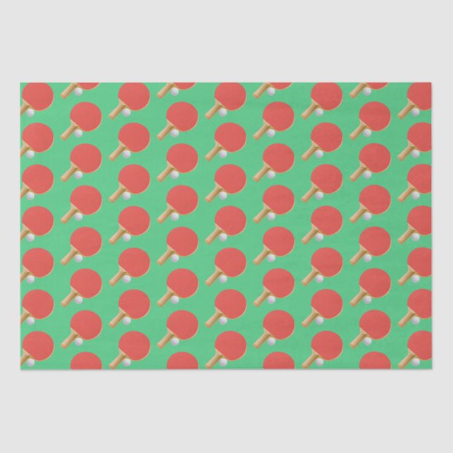 Ping Pong Table Tennis Design Tissue Paper (Front)