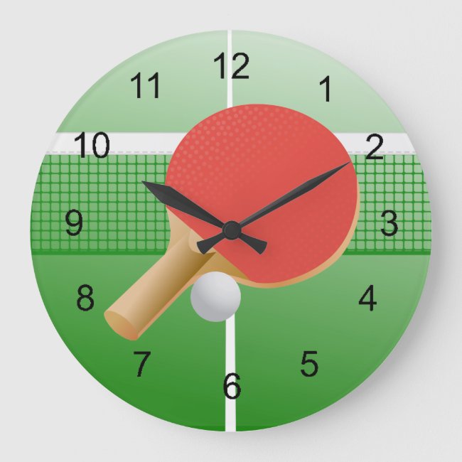 Ping Pong Table Tennis Design Wall Clock