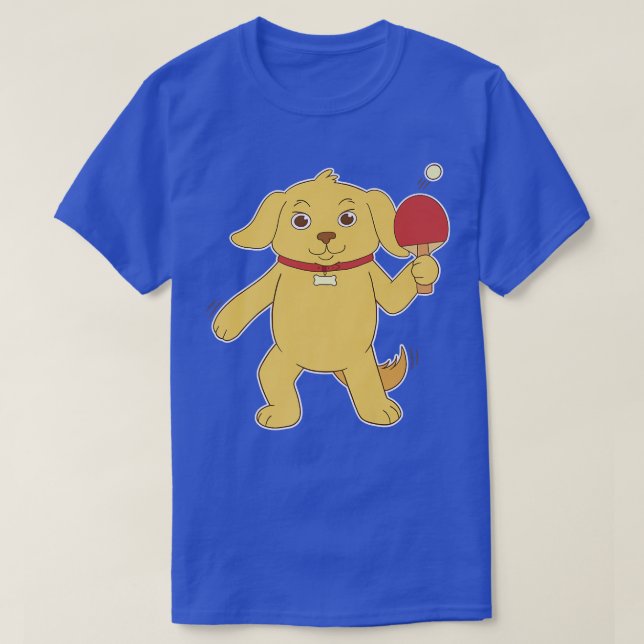 Ping Pong Table Tennis Dog Owner Puppy Pet Dog Lov T-Shirt (Design Front)
