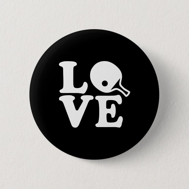Ping pong table tennis love  button (Front)
