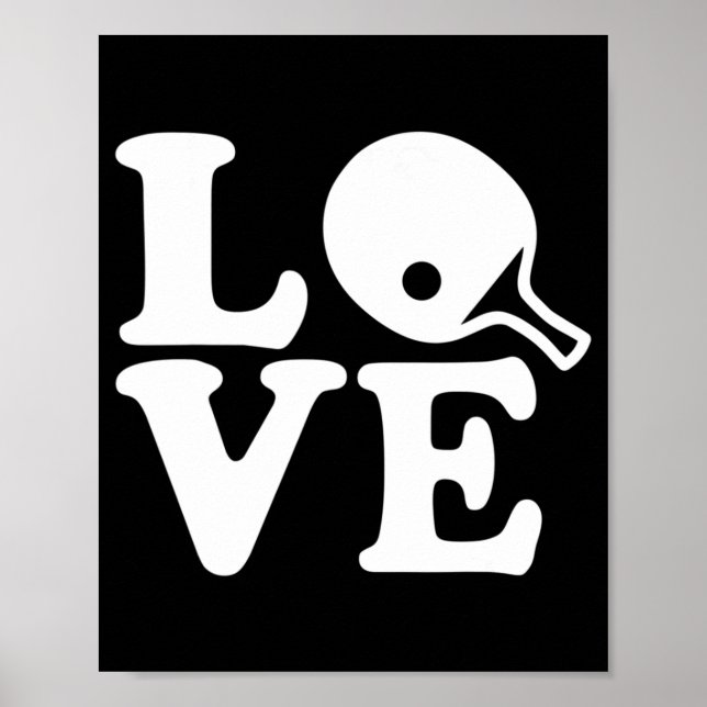 Ping pong table tennis love poster (Front)