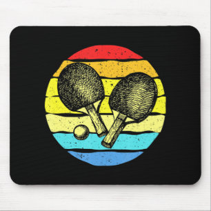 Ping Pong Table Tennis Lovers Retro Mouse Pad