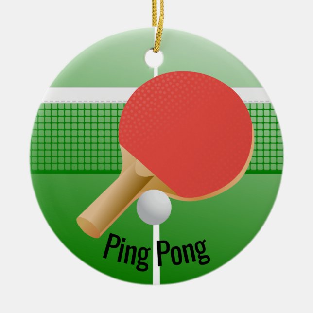 Ping Pong Table Tennis Ornament (Front)
