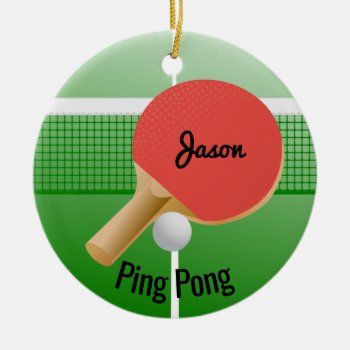 Ping Pong Table Tennis Ornament by SjasisSportsSpace at Zazzle