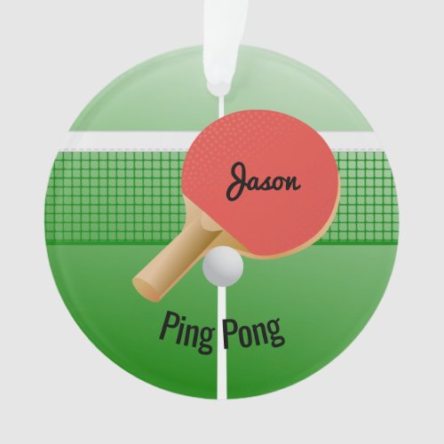 Ping Pong Table Tennis Ornament