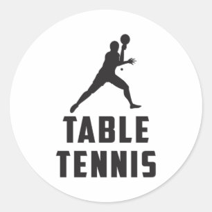 Ping Pong Table Tennis Paddle Player Gift Idea Classic Round Sticker