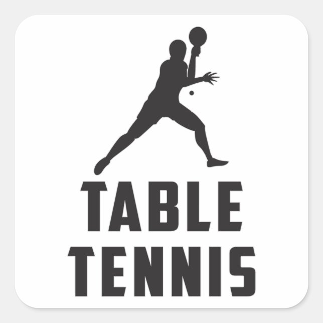 Ping Pong Table Tennis Paddle Player Gift Idea Square Sticker (Front)