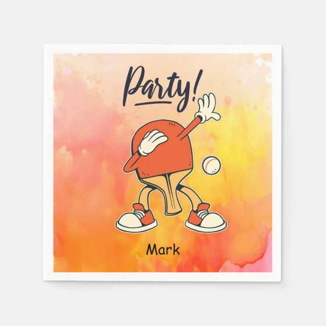 Ping Pong Table Tennis  party  funny  Napkins (Front)