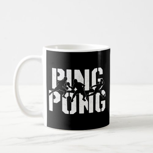 Ping Pong Table Tennis Ping Pong Retro Vintage Coffee Mug