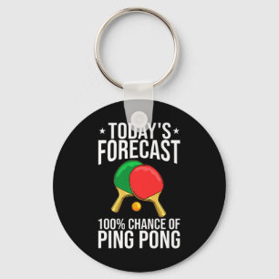 Ping Pong Table Tennis Player Balls Paddle Game Keychain