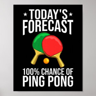 Ping Pong Table Tennis Player Balls Paddle Game   Poster