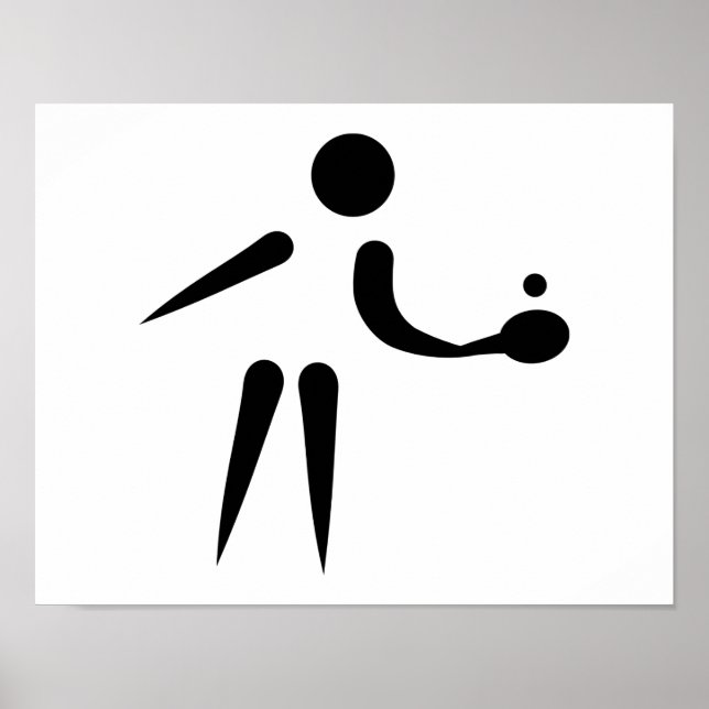 Ping Pong table tennis player Poster (Front)