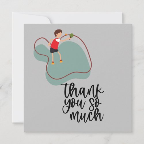 Ping Pong table tennis player  Thank You Card