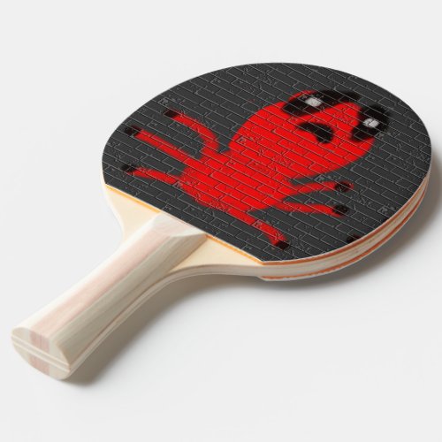 Ping Pong Table Tennis Red Spider Graffiti Paddle