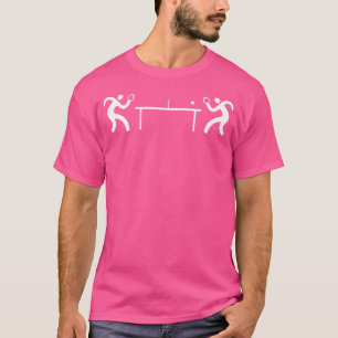 Ping Pong Table Tennis Stick Figures Ping Pong Pla T-Shirt