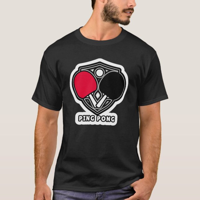 Ping Pong (Table Tennis) T-Shirt (Front)
