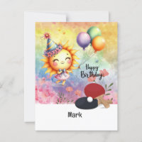 Ping pong Table Tennis themed Birthday Card