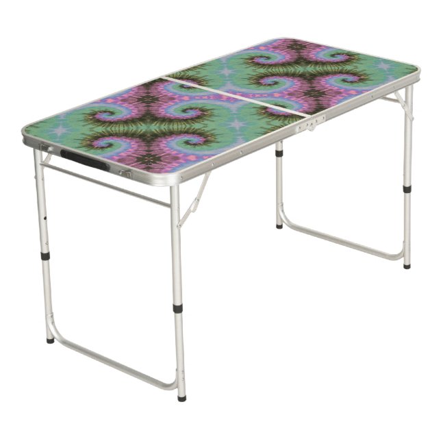 Ping Pong Table - Tie Dye Look - HAMbyWG (Angled)