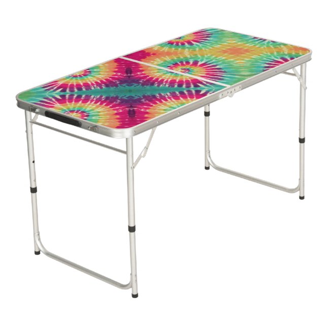 Ping Pong Table - Tie Dye Look - HAMbyWG (Angled)