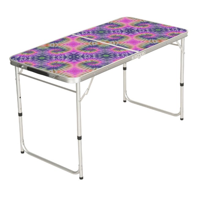 Ping Pong Table - Tie Dye Look - HAMbyWG (Angled)