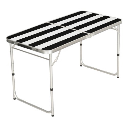 Ping Pong Table White  Black Stripe