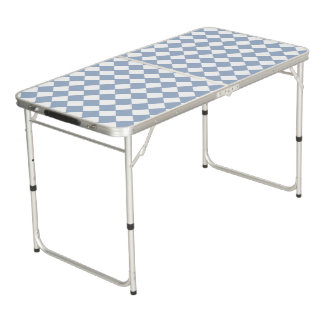 Ping Pong Table White & Blue Square
