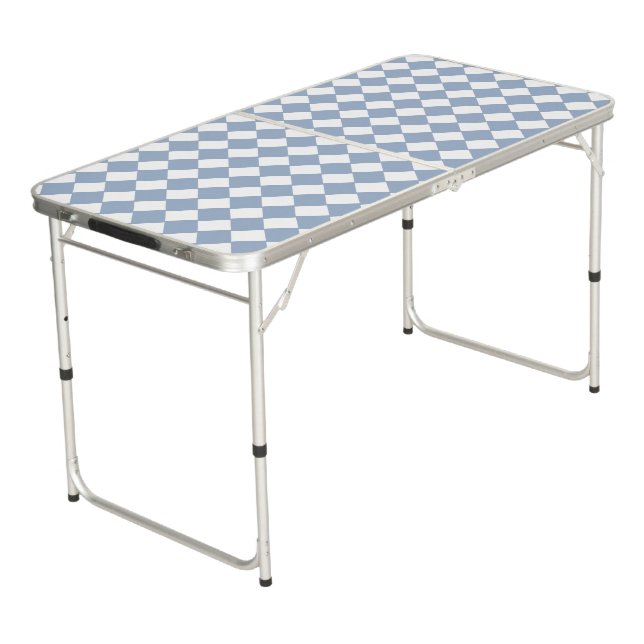 Ping Pong Table White & Blue Square (Angled)