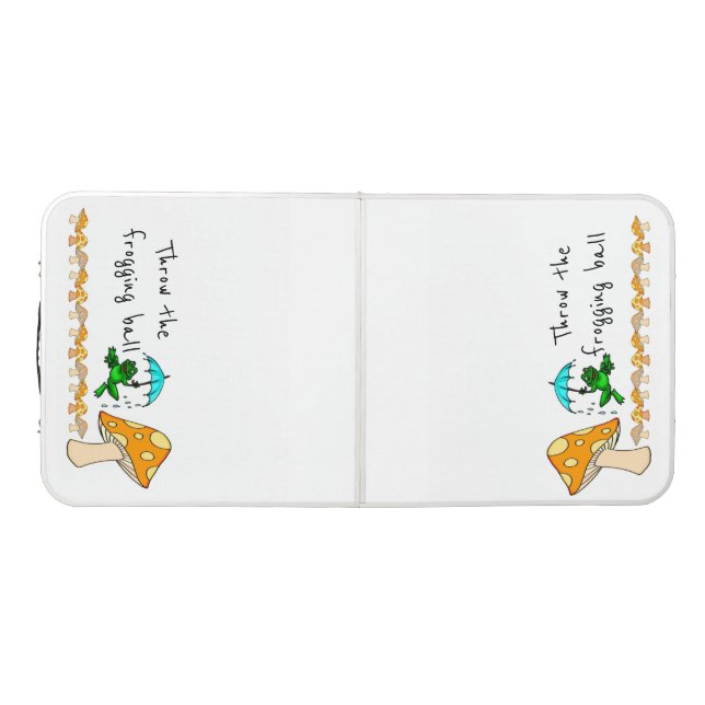 Ping Pong Table White Frog Mushroom Ball (Top)