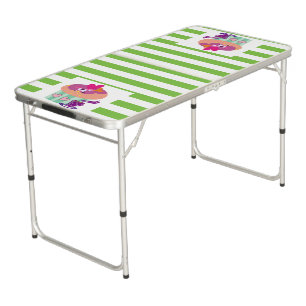 Ping Pong Table White & Green Stripe CupCake
