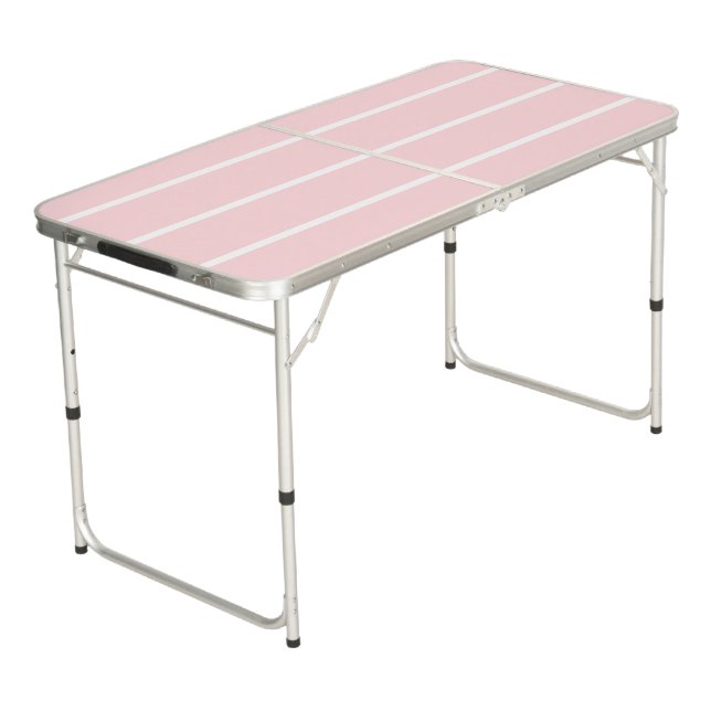 Ping Pong Table White & Pink Stripe (Angled)