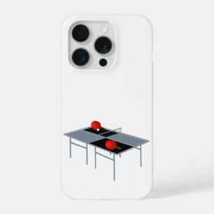 Ping Pong Table With Bats And Ball, iPhone 15 Pro Case