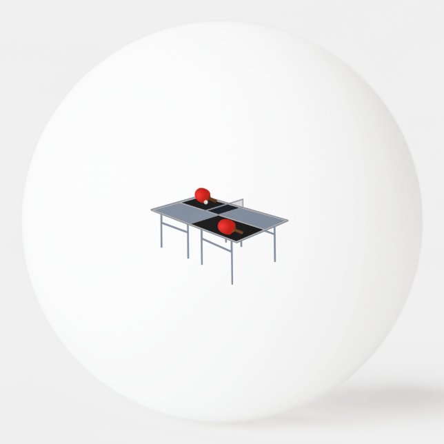 Ping Pong Table With Paddles, Ball (Front)