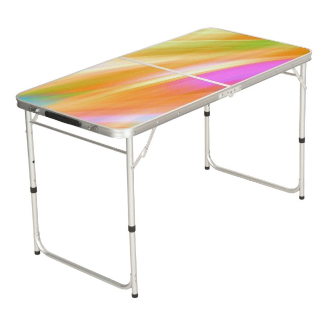 Ping Pong Table - Yellow color wave - HAMbWG (Angled)