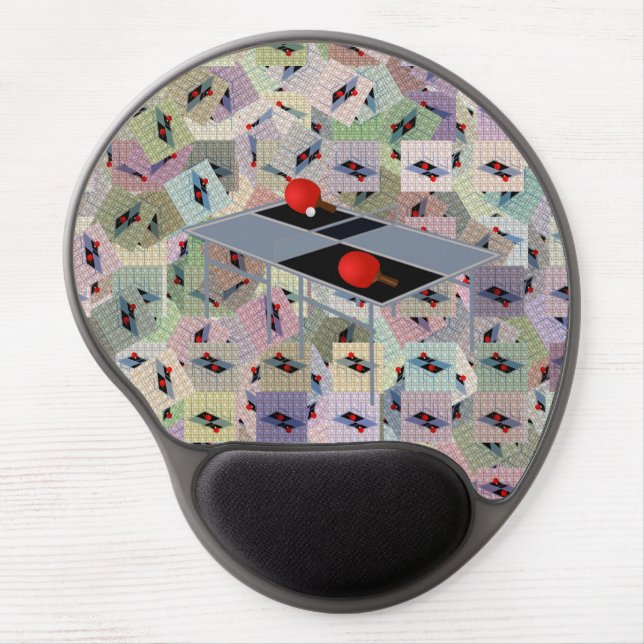 Ping Pong Tables Popart, Gel Mousepad (Front)
