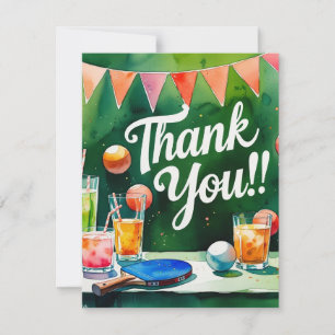 Ping Pong Thank You Card