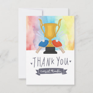 Ping Pong themed Thank you card