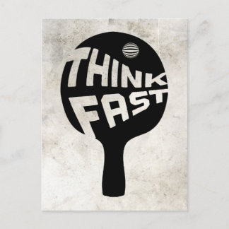 Ping Pong Think Fast Postcard