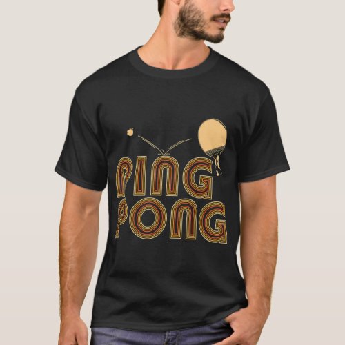 Ping Pong Trowel With Ball Table Tennis T_Shirt
